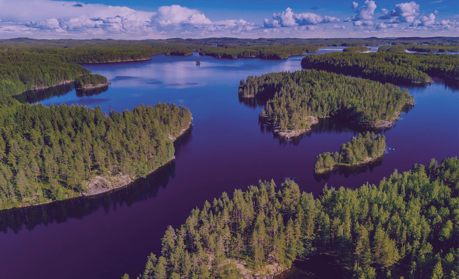 Järvi - ja metsämaisema Suomesta